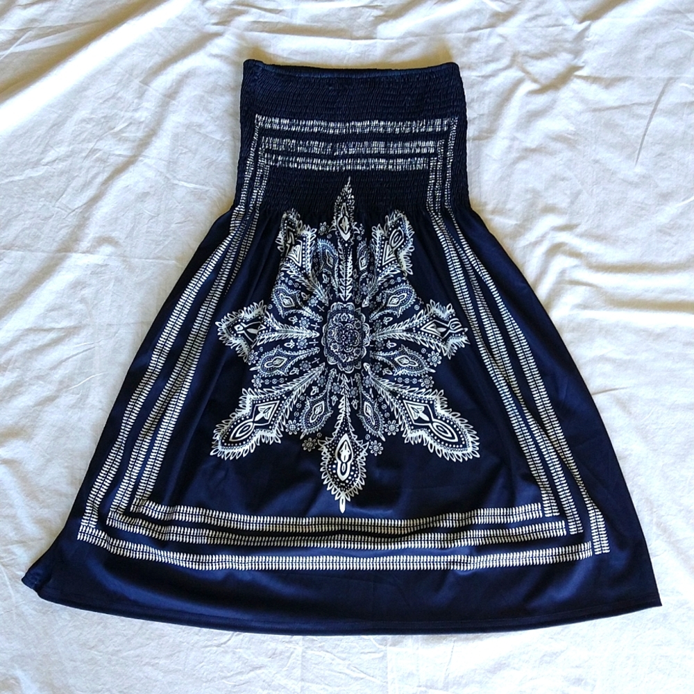 Strapless tube top dress
